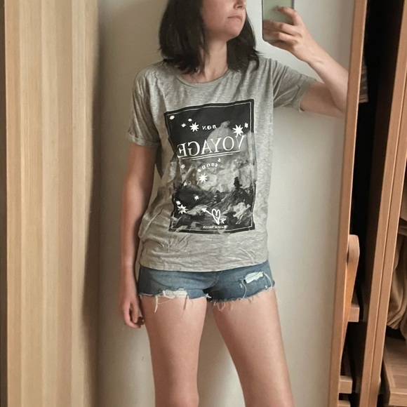 SCOTCH & SODA GREY BON VOYAGE GRAPHIC  TEE - P - Picture 5 of 11